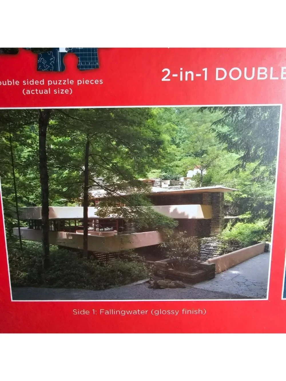 Frank Lloyd Wright Fallingwater 500pc 2-In-1 Double-Sided Puzzle 24x18